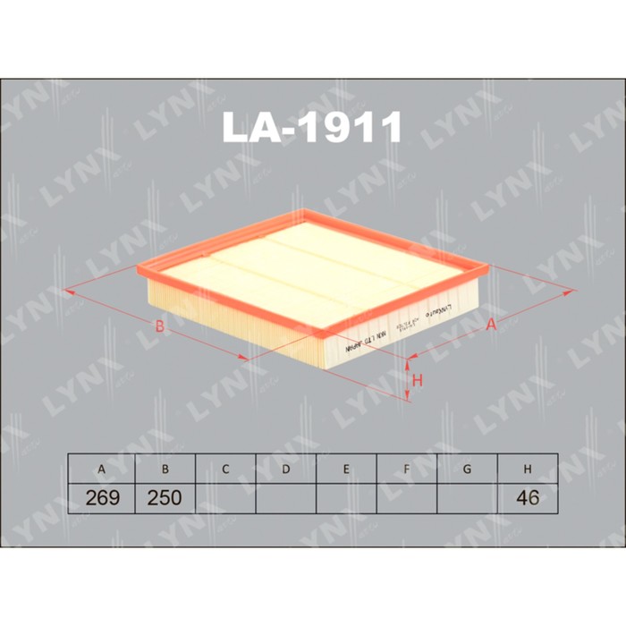 Фильтр воздушный LYNXauto LA1911