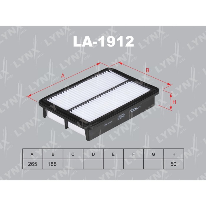 Фильтр воздушный LYNXauto LA1912