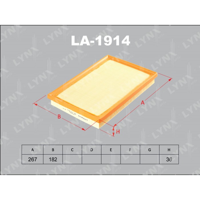 Фильтр воздушный LYNXauto LA1914