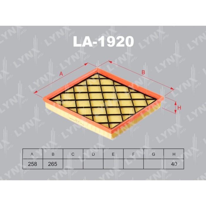 Фильтр воздушный LYNXauto LA1920