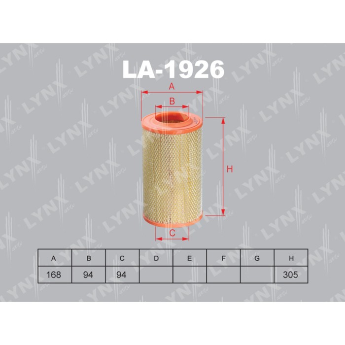 Фильтр воздушный LYNXauto LA1926