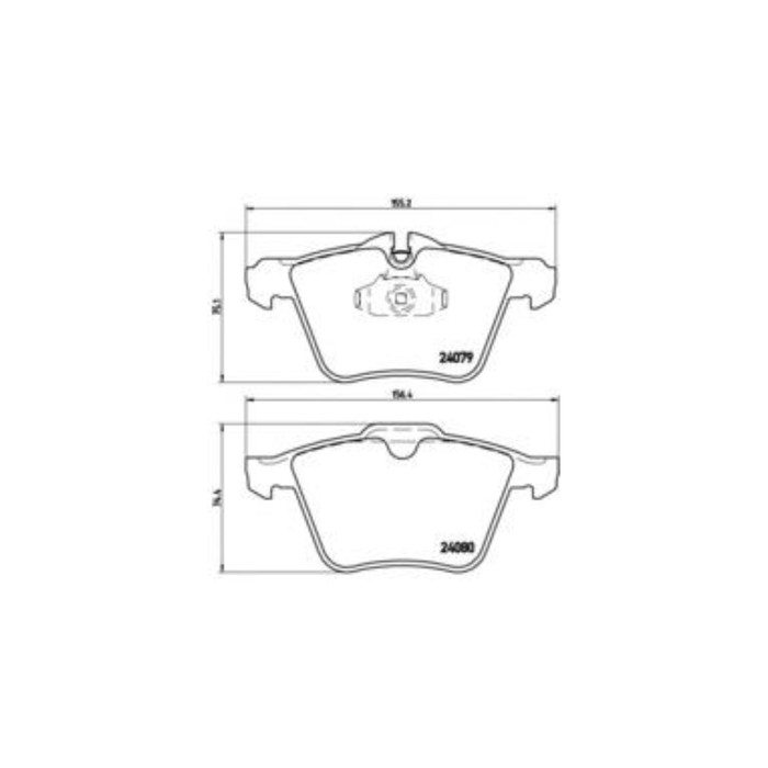 Колодки тормозные дисковые, комплект BREMBO P36027