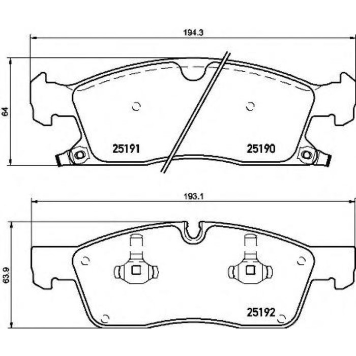 Колодки тормозные дисковые, комплект BREMBO P37015