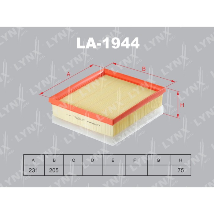 Фильтр воздушный LYNXauto LA1944