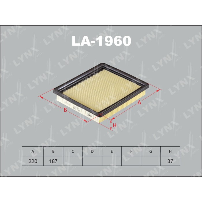 Фильтр воздушный LYNXauto LA1960