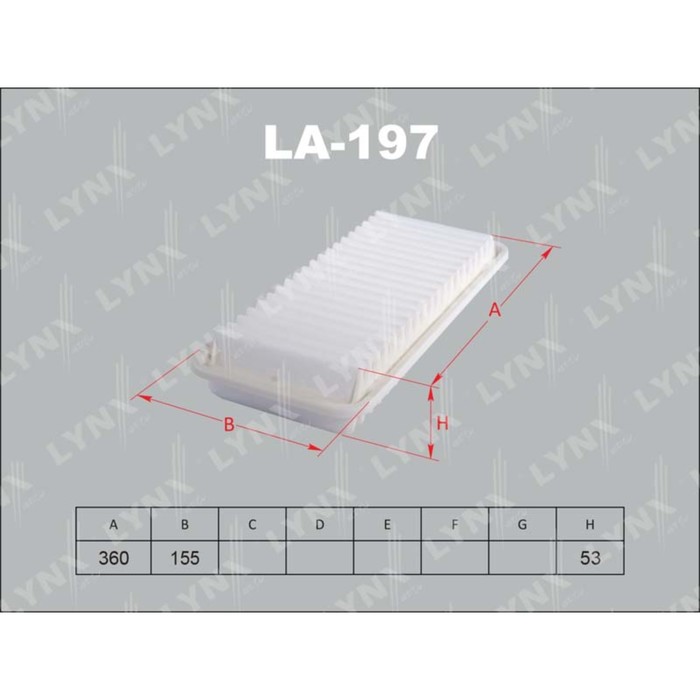 Фильтр воздушный LYNXauto LA197