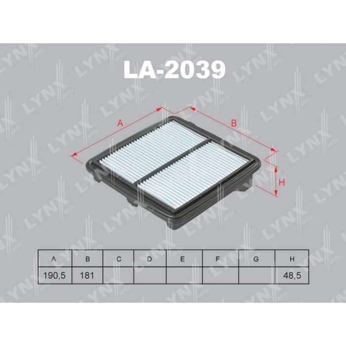 Фильтр воздушный LYNXauto LA2039