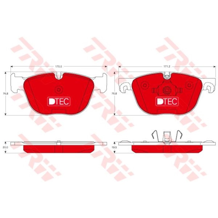 Колодки тормозные дисковые TRW GDB1726DTE