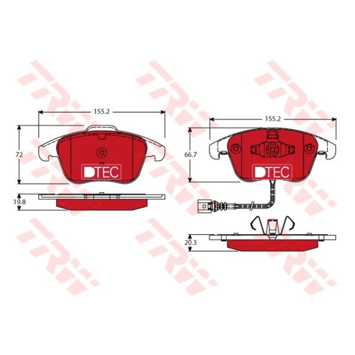 Колодки тормозные дисковые TRW GDB1762DTE