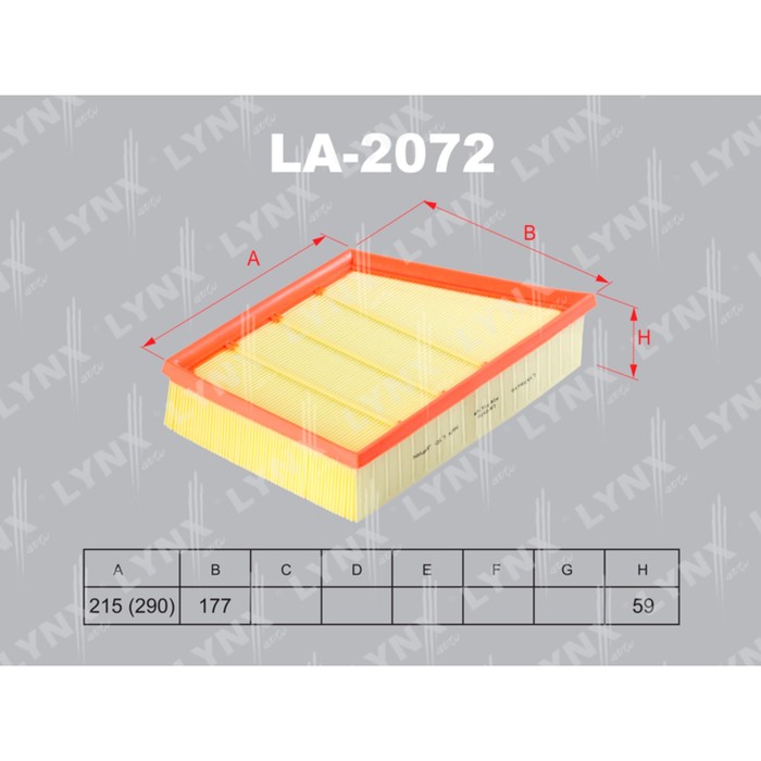 Фильтр воздушный LYNXauto LA2072