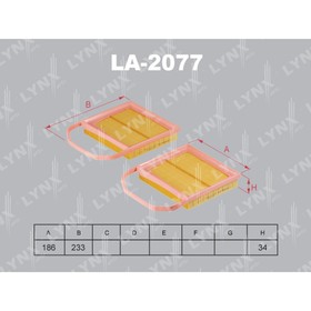 

Фильтр воздушный LYNXauto LA2077