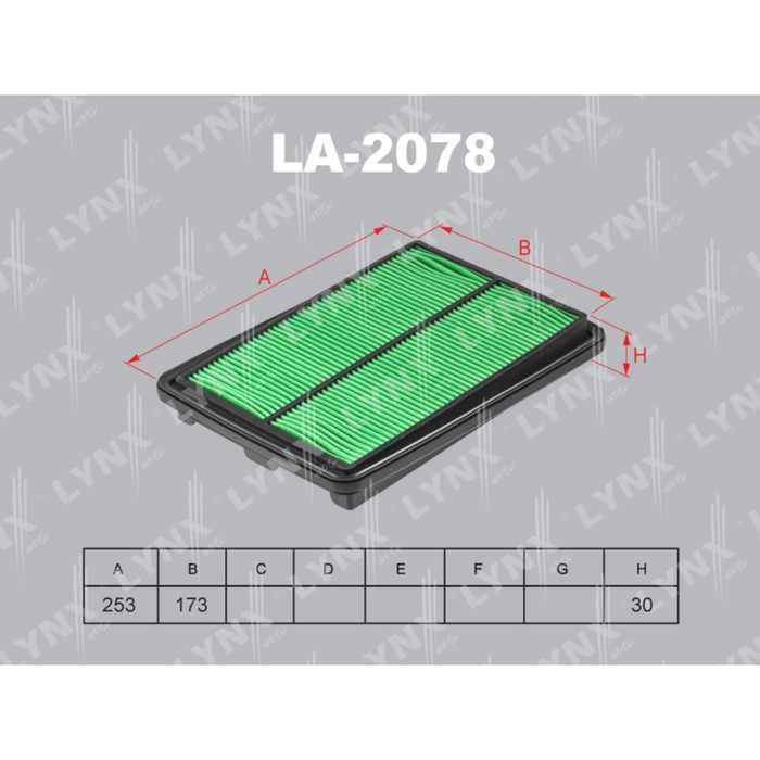Фильтр воздушный LYNXauto LA2078