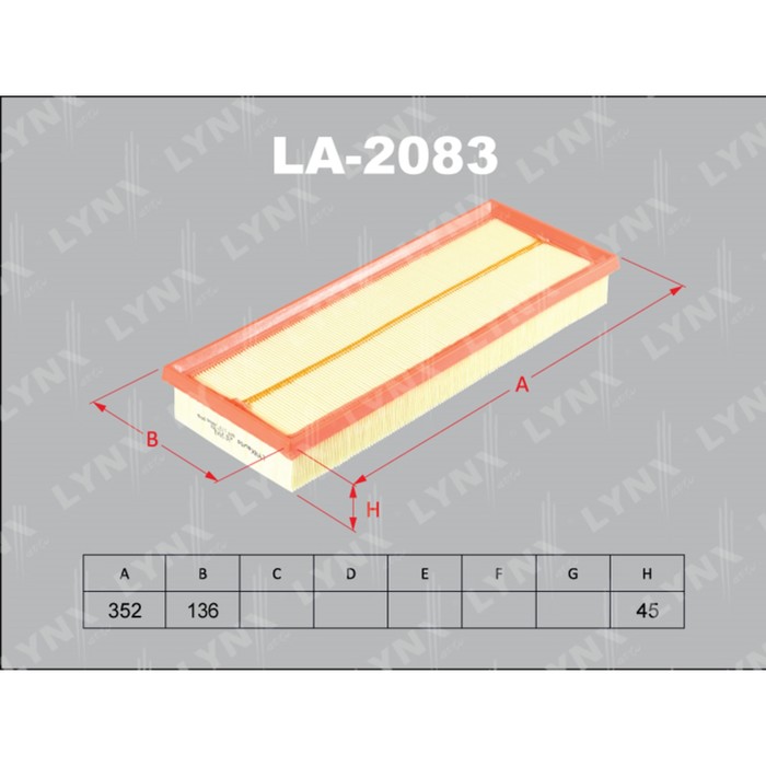 Фильтр воздушный LYNXauto LA2083