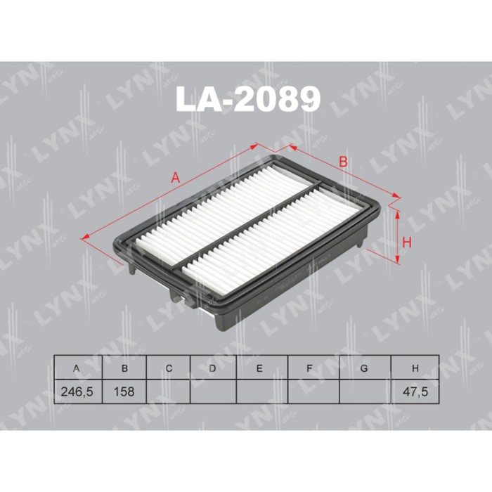 Фильтр воздушный LYNXauto LA2089