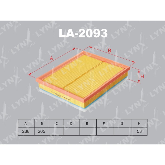 Фильтр воздушный LYNXauto LA2093