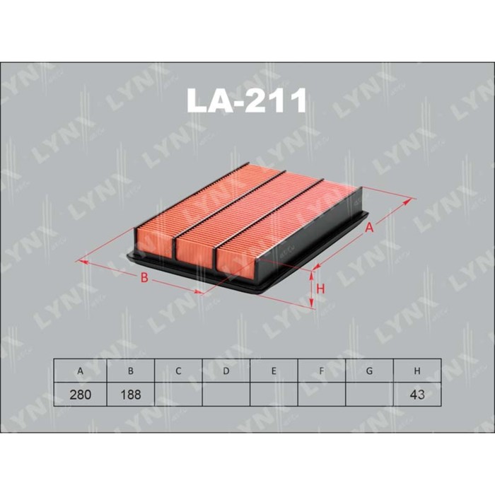 Фильтр воздушный LYNXauto LA211