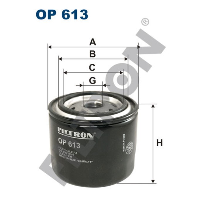 Фильтр масляный  FILTRON OP613
