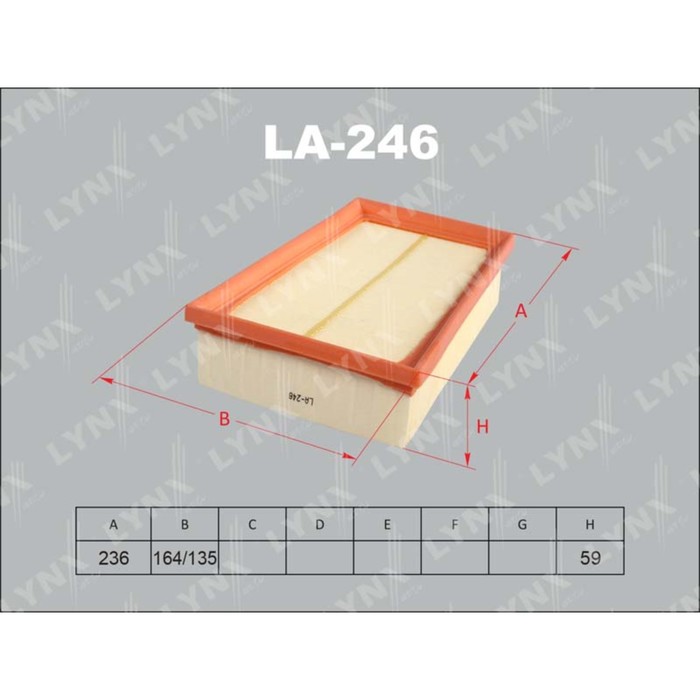 Фильтр воздушный LYNXauto LA246
