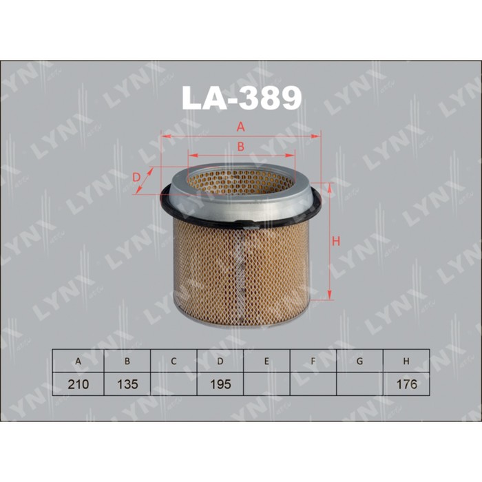 Фильтр воздушный LYNXauto LA389