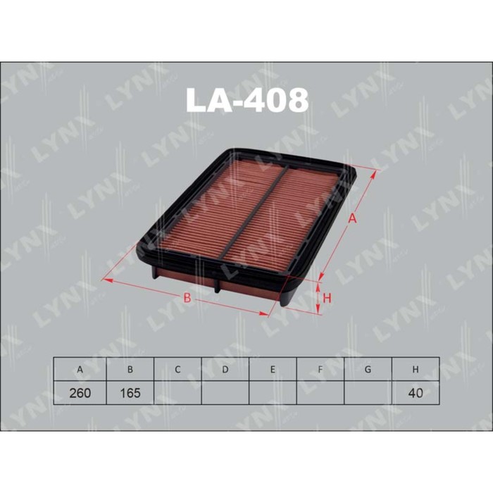 Фильтр воздушный LYNXauto LA408