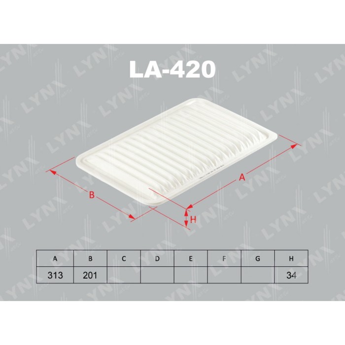 Фильтр воздушный LYNXauto LA420