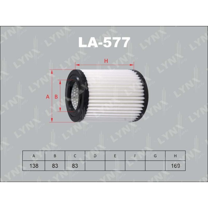 Фильтр воздушный LYNXauto LA577