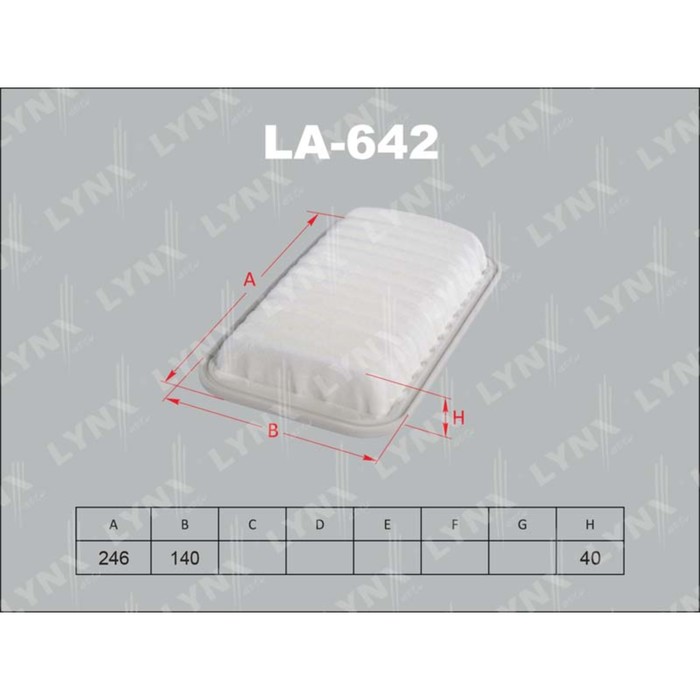 Фильтр воздушный LYNXauto LA642