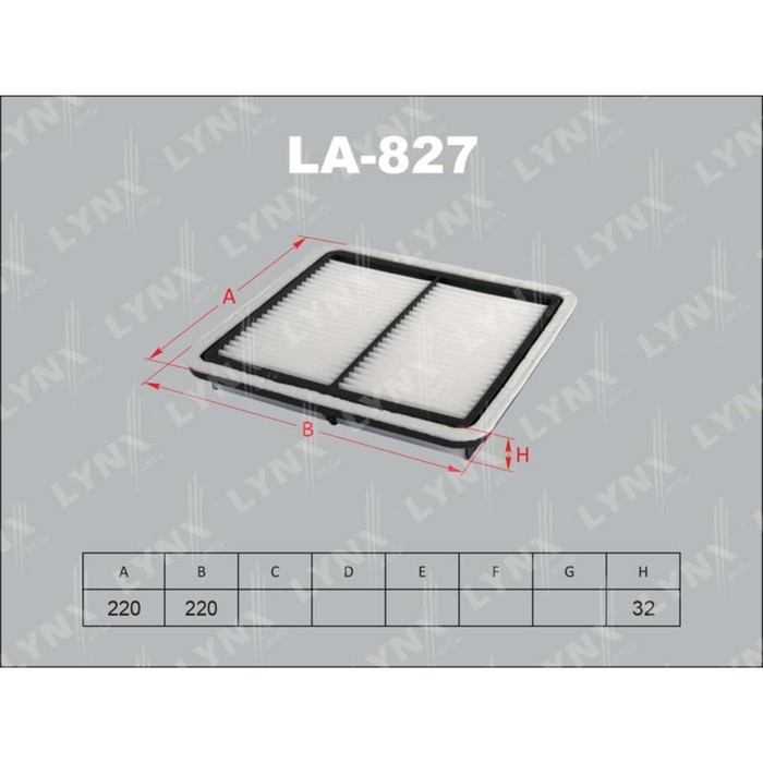 Фильтр воздушный LYNXauto LA827