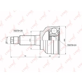 

LYNXauto CO4400 ШРУС наружный | перед прав/лев |