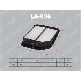

Фильтр воздушный LYNXauto LA936