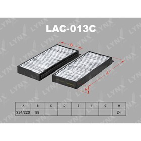 

Фильтр салонный LYNXauto LAC013C