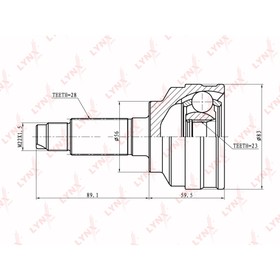 

LYNXauto CO5105 ШРУС наружный | перед прав/лев |