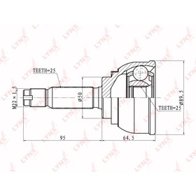 

LYNXauto CO5508 ШРУС наружный | перед прав/лев |