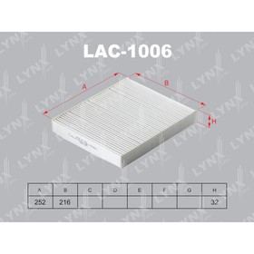 

Фильтр салонный LYNXauto LAC1006