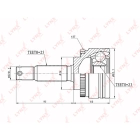 

LYNXauto CO5515A ШРУС наружный | перед прав/лев |