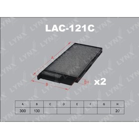 

Фильтр салонный LYNXauto LAC121C