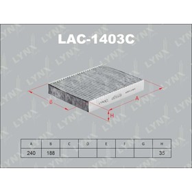

Фильтр салонный LYNXauto LAC1403C