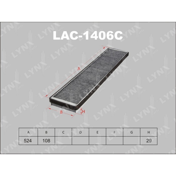 Фильтр салонный LYNXauto LAC1406C