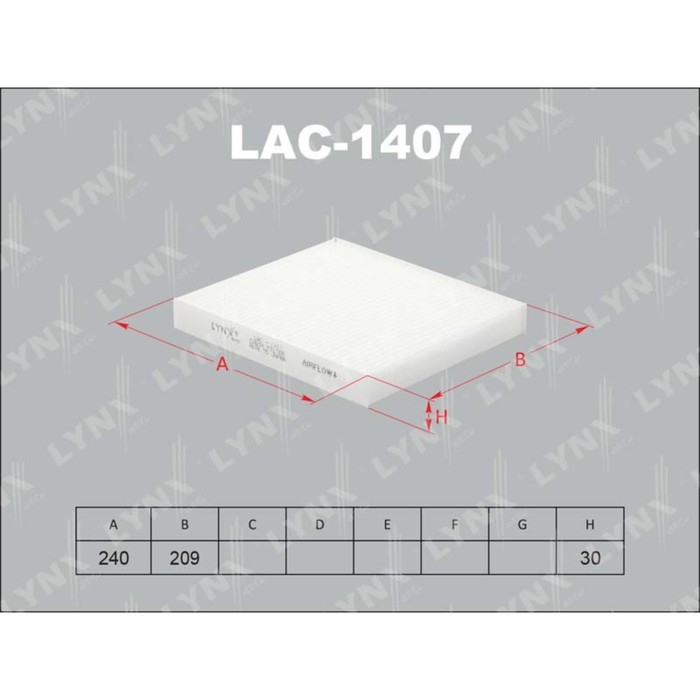Фильтр салонный LYNXauto LAC1407