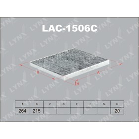 

Фильтр салонный LYNXauto LAC1506C