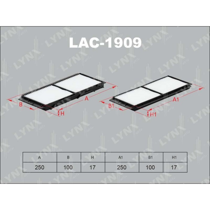 Фильтр салонный LYNXauto LAC1909