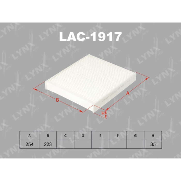 Фильтр салонный LYNXauto LAC1917