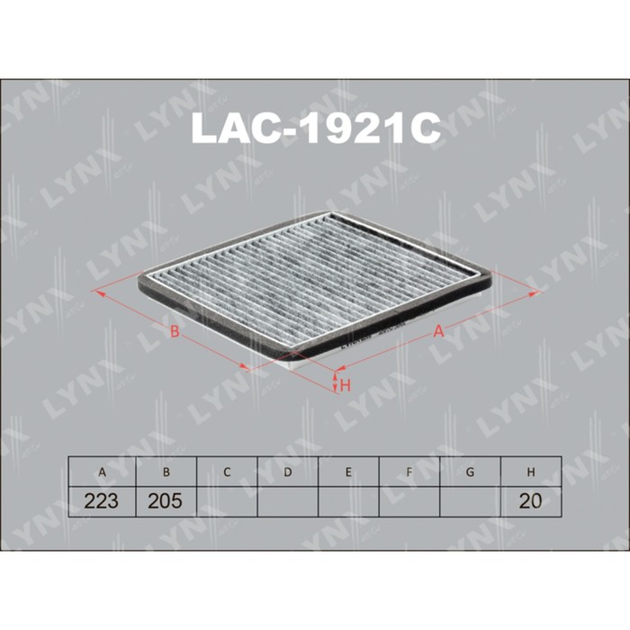 Фильтр салонный LYNXauto LAC1921C