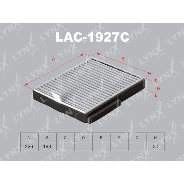 Фильтр салонный LYNXauto LAC1927C