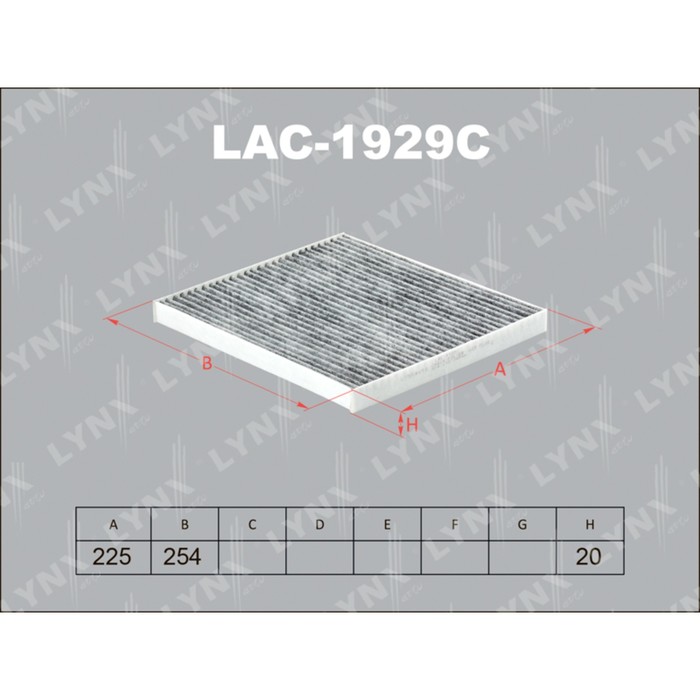 Фильтр салонный LYNXauto LAC1929C