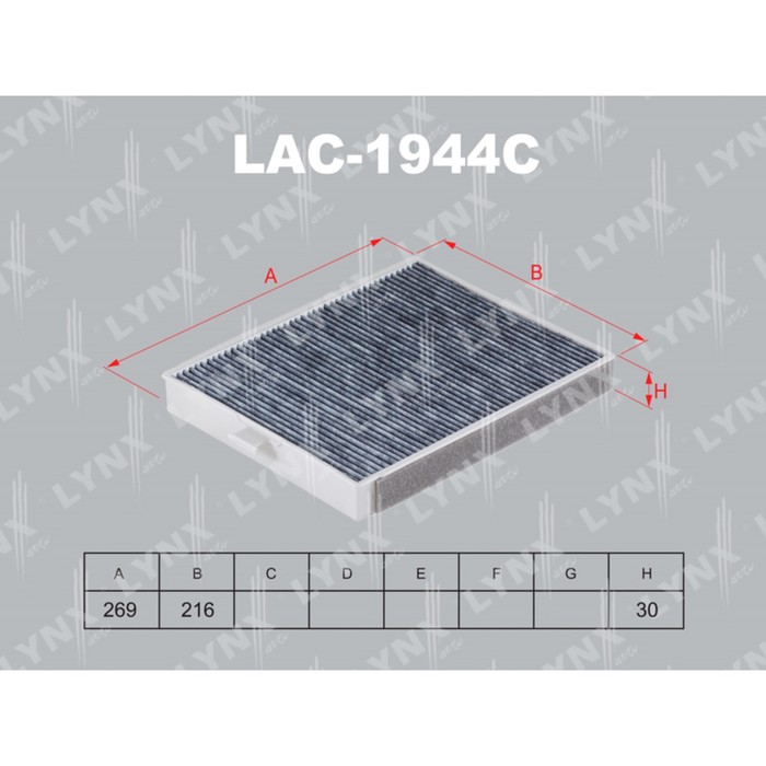 Фильтр салонный LYNXauto LAC1944C