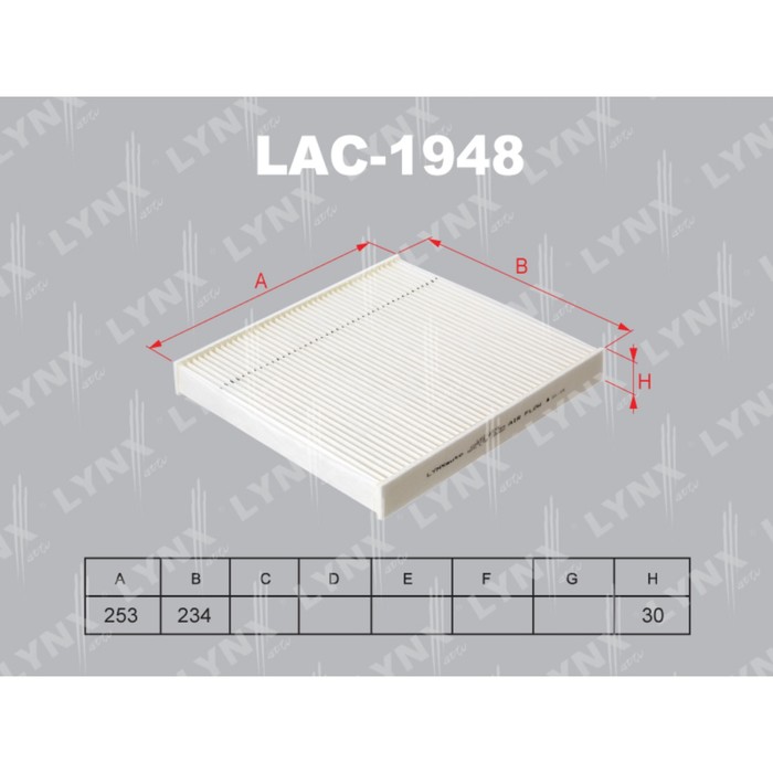 Фильтр салонный LYNXauto LAC1948