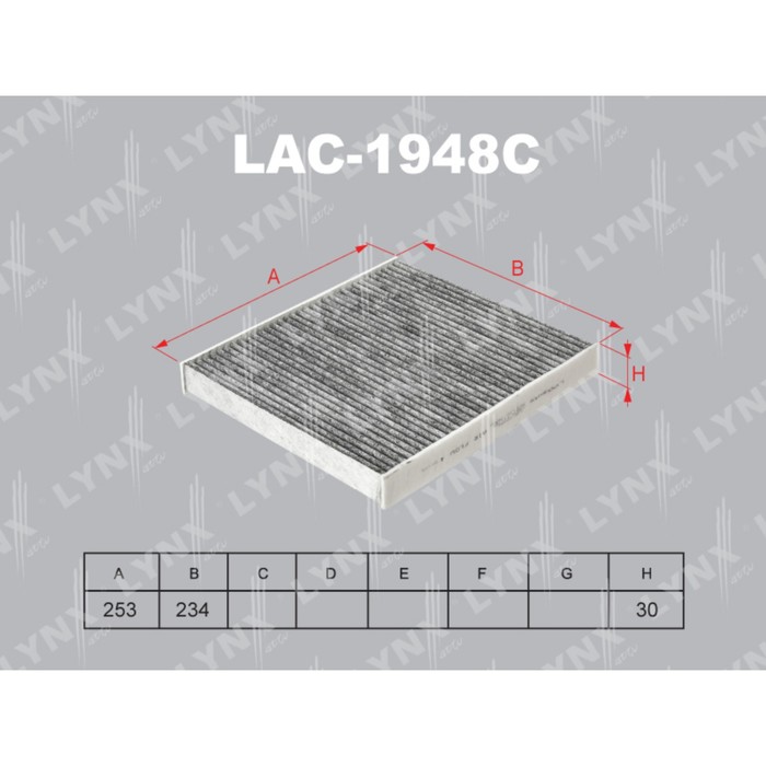 Фильтр салонный LYNXauto LAC1948C
