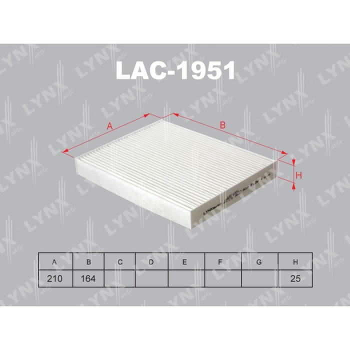 Фильтр салонный LYNXauto LAC1951