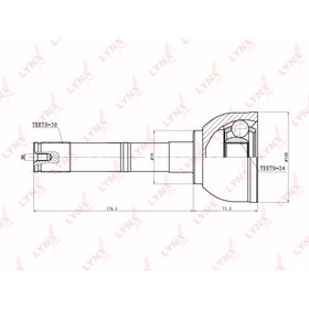 

LYNXauto CO7531 ШРУС наружный | перед прав/лев |